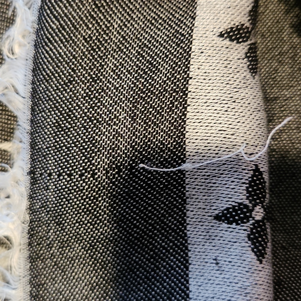 Louis Vuitton Monogram Wool+Silk Scarf/Shawl in Charcol, Silver & Light Grey - Picture 10 of 11